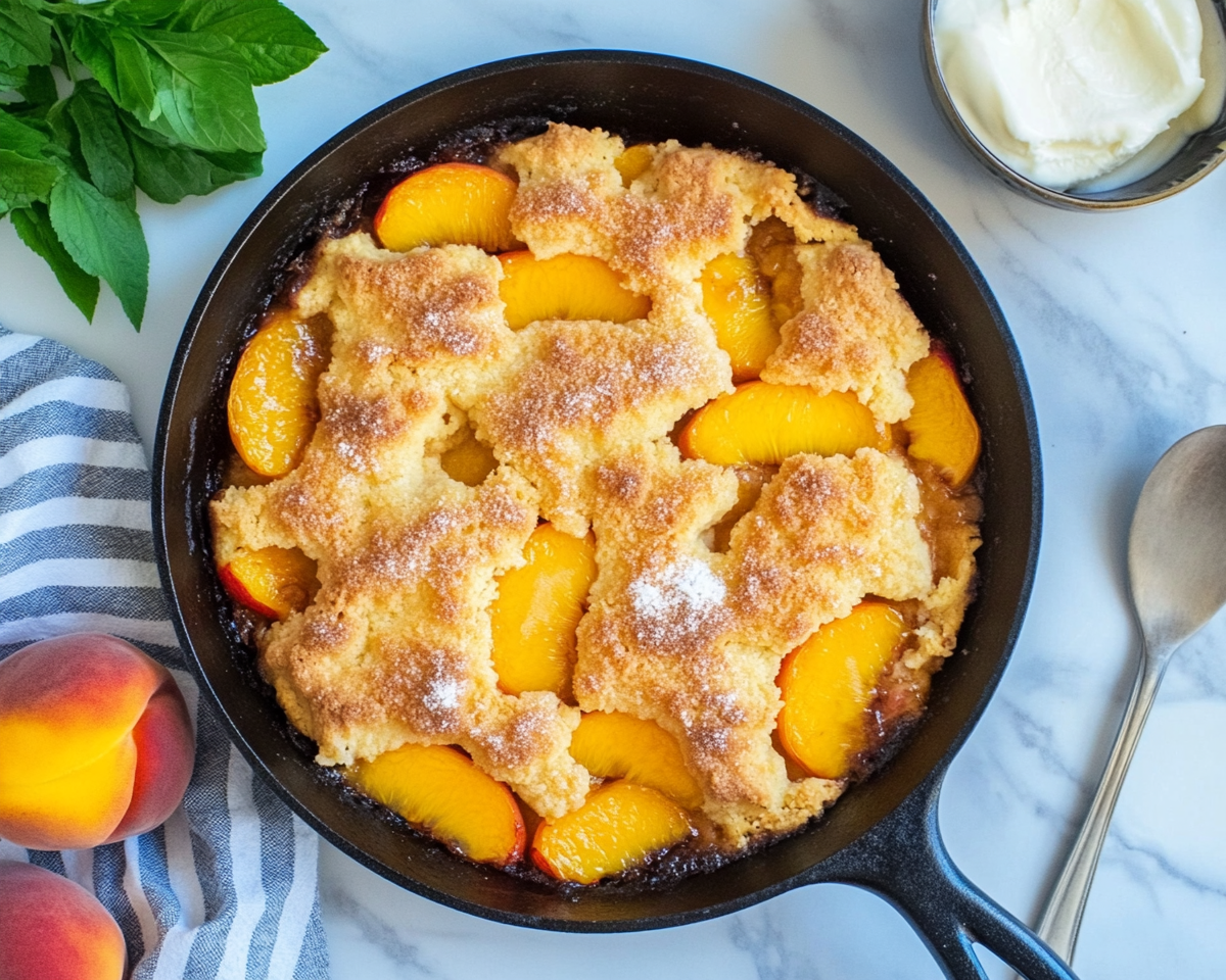 Delicious Skillet Peach Cobbler: A Summer Dessert You Can't Resist! – Ecolution Cookware