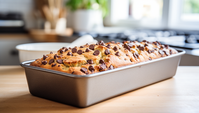 Indulge in the Perfect Chocolate Chip Loaf with Ecolution's Non-Stick Loaf Pan!