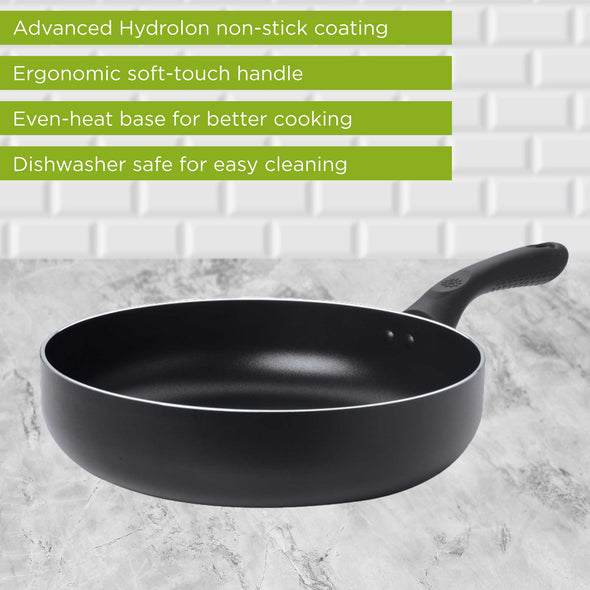 Evolve Deep Chef Pan, 11 Inch, Black - Ecolution