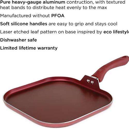 Evolve NonStick Griddle Pan, 11 Inch Ecolution Ecolution Cookware