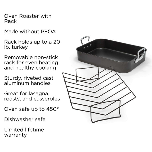 Ecolution Roasting Pan features on white background