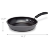 Symphony Forged Non-Stick Fry Pan dimensions on white background