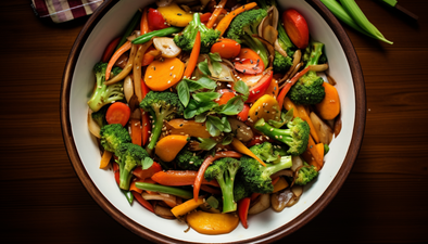 Delicious and Colorful Veggie Stir Fry Recipe with Ecolution Carbon Steel Non-Stick Wok