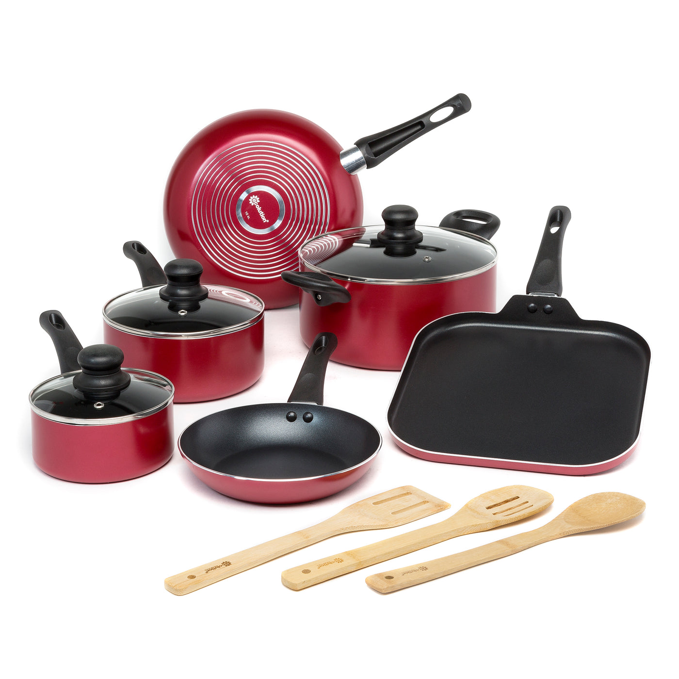 20 Piece Cookware Set Pots Pans Utensils Non Stick Cooking Cook Dishwasher Safe