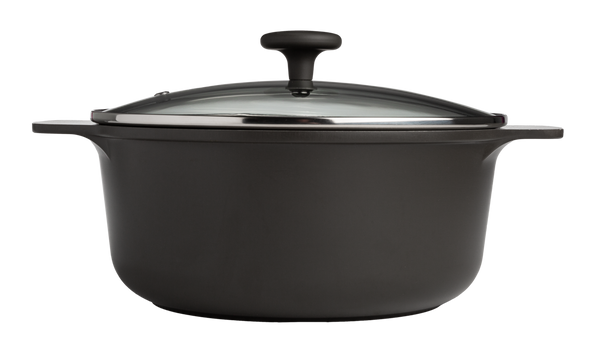 Aria Cast Aluminum Dutch Oven with Glass Lid – Charcoal or Cream - 4.3 Qt or 7 Qt - Ecolution