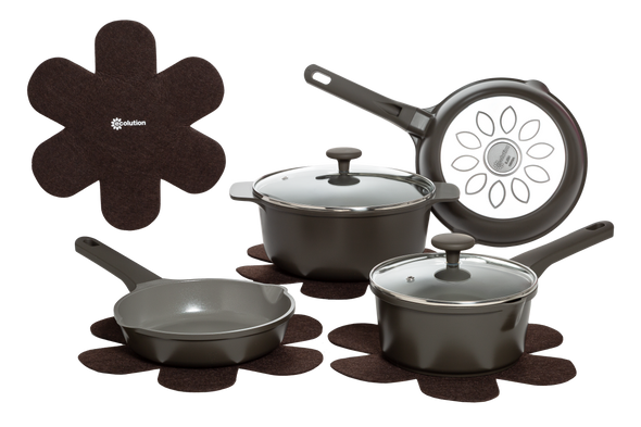 Aria 10-Piece Cast Aluminum Cookware Set - Ecolution