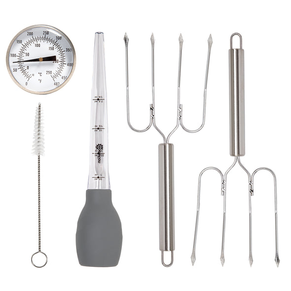 Kitchen Extras 5-Piece Stainless Steel Turkey Tool Set