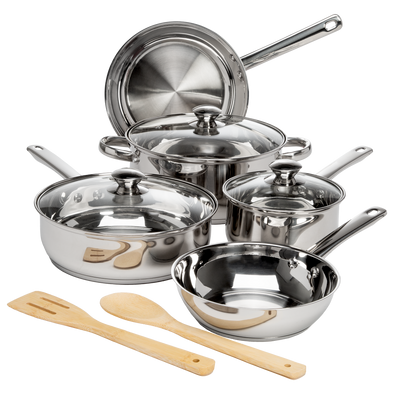 Pure Intentions 10 pc Stainless Steel Cookware Set - Ecolution