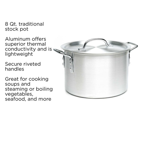 Sabor Aluminum Stock Pot, 8 Quart - Ecolution