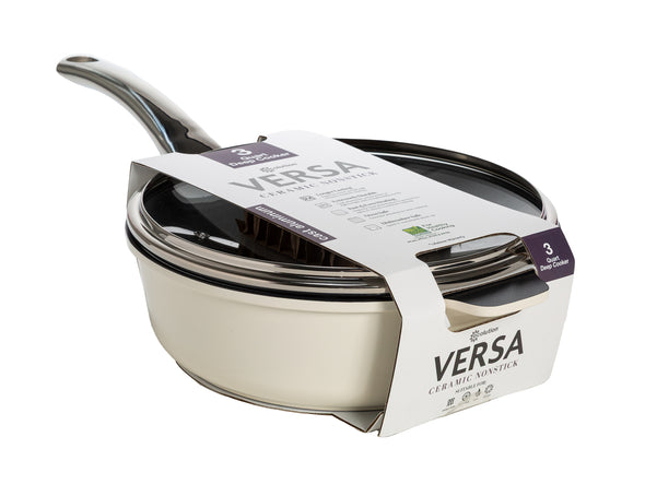 Versa Cast Aluminum Induction Deep Cooker with Clean Ceramic™ Nonstick ...