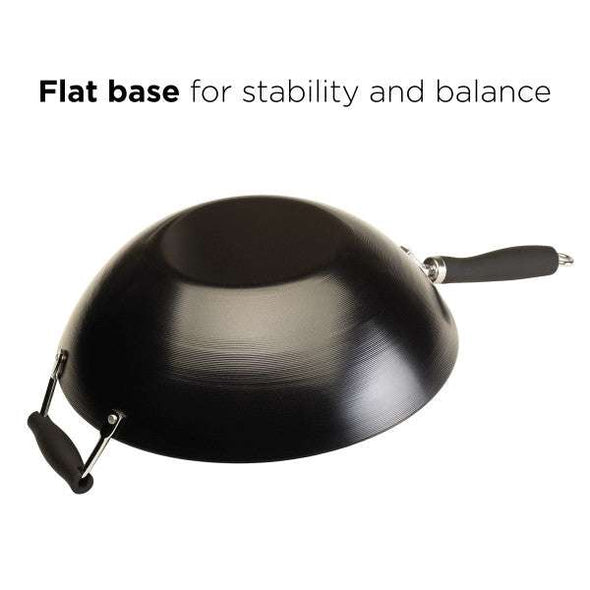 14 Inch Wok base with features on white background