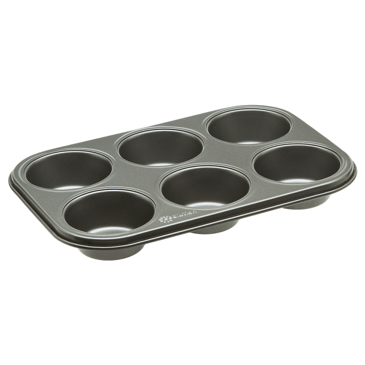 BakeIns Non-Stick Muffin Pan / Cupcake Pan, 6 Cup - Ecolution ...