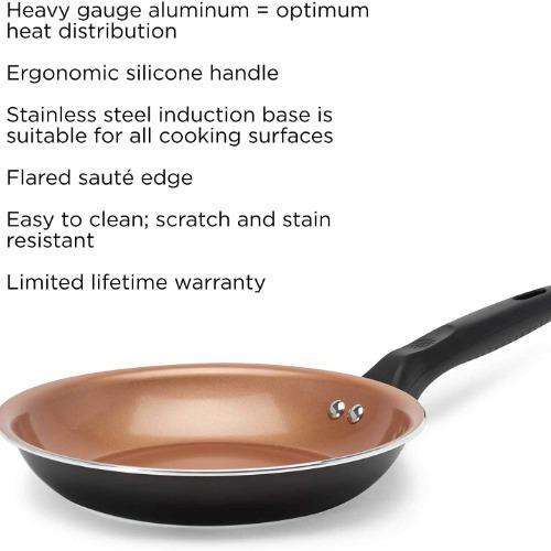 Ecolution Evolve Fry Pan, Non-Stick, Black, 8 Inch
