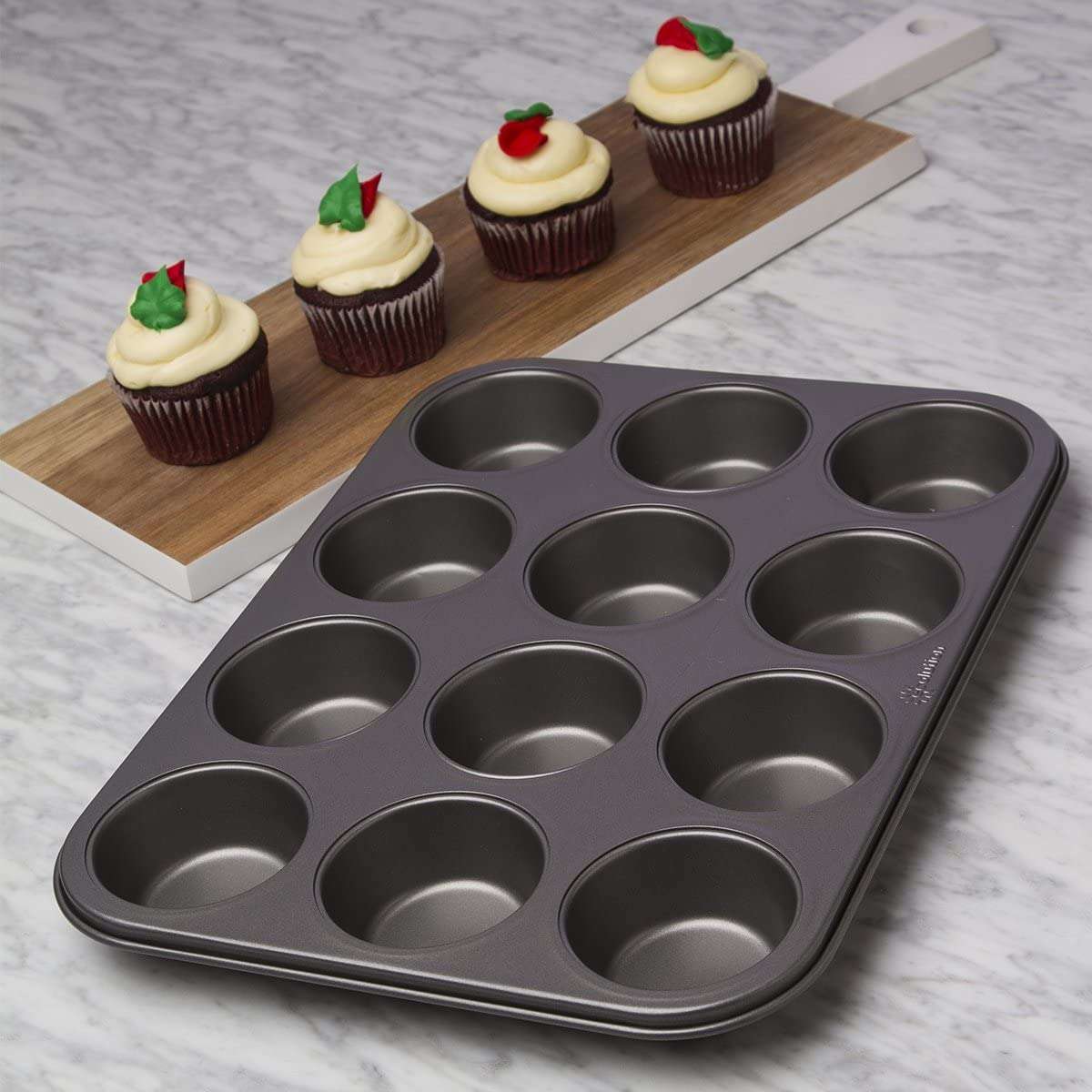 12 Cup Muffin Pan Gray