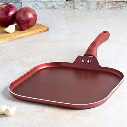 Square Cutting Board with Cast-Iron Handles