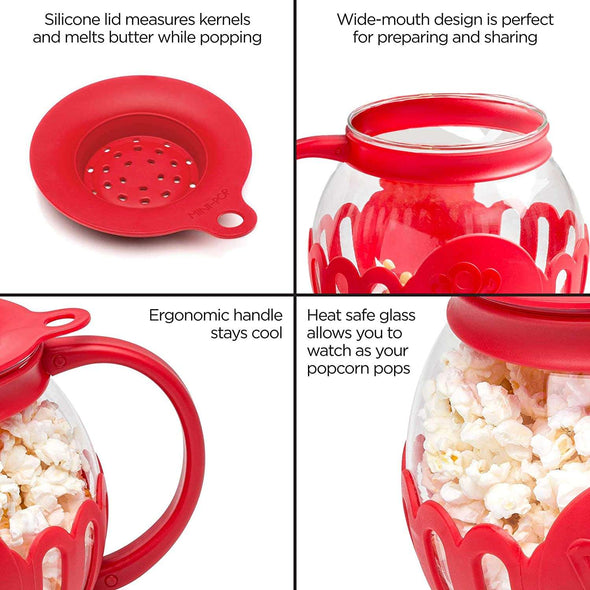 Micro-Pop Popcorn Popper features on white background