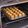 BakeIns Mini Muffin/Cupcake Pan 24 Cup with muffins in oven