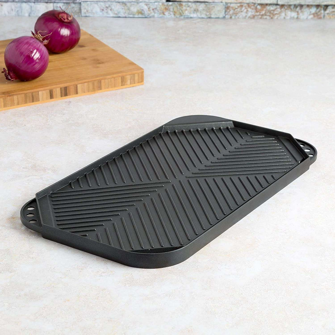 Reversible 19.5” x 11” Grill/Griddle Pan, Non-Stick, Dishwasher