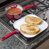 Bliss Griddle 11 inch cooking grilled cheese on stovetop