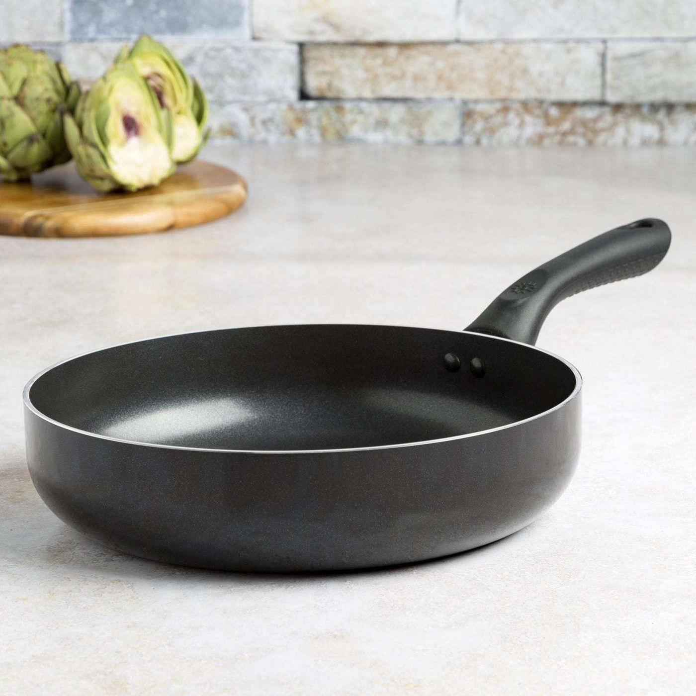 Ecolution Evolve Non-Stick Fry Pan PFOA Free Hydrolon Non-Stick -Pure  Heavy-Gauge Aluminum with a Soft Silicone Handle