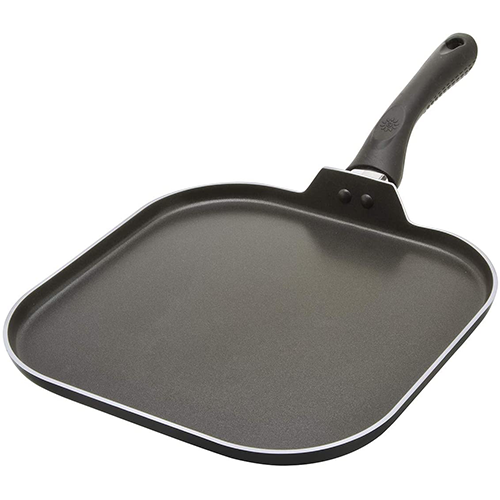 Cooks Standard Nonstick Square Griddle Pan 11 x 11-Inch, Hard Anodized  Cookware Griddle Pan, Black