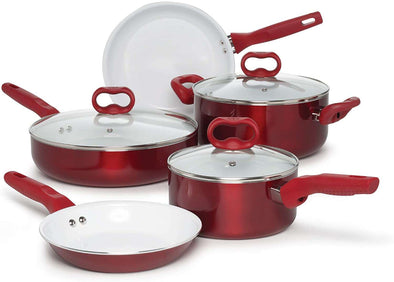 Bliss Non-Stick Ceramic Cookware Set on white background