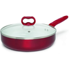 Bliss Non-Stick Ceramic Sauté Pan with Lid on white background