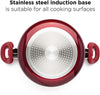 Bliss Ceramic Non-Stick Dutch Oven on white background with features