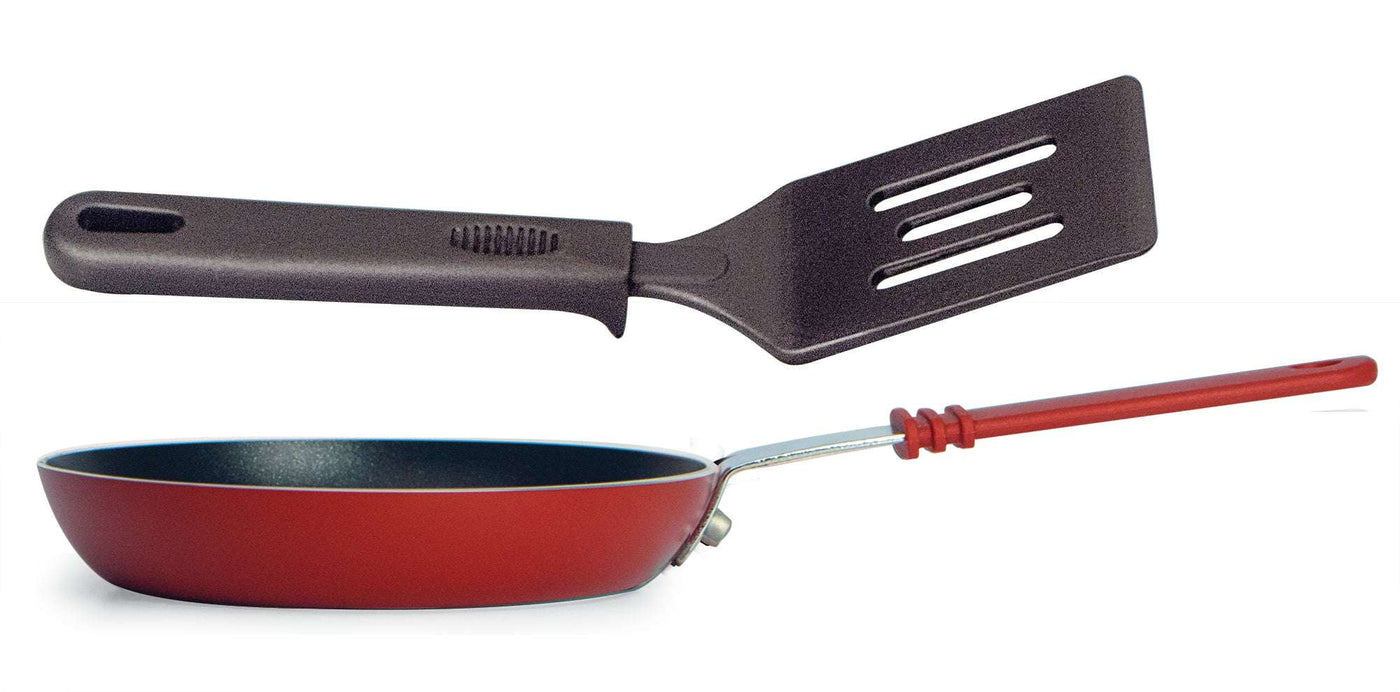 CORE 2 Piece MINI Fry Pan Set Non-Stick with Slotted Turner Red