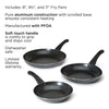 Elements 3 Piece Fry Pan Set with text on white background