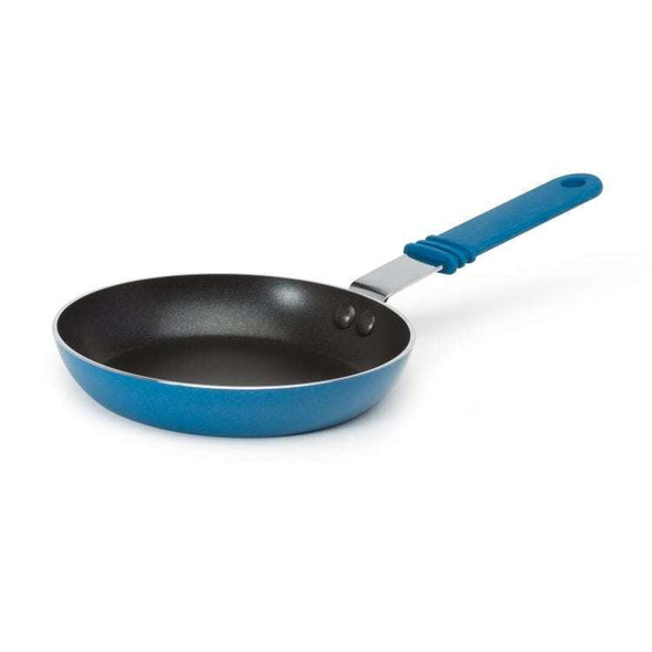 Blue Mini Non-Stick Frying Pan on white background