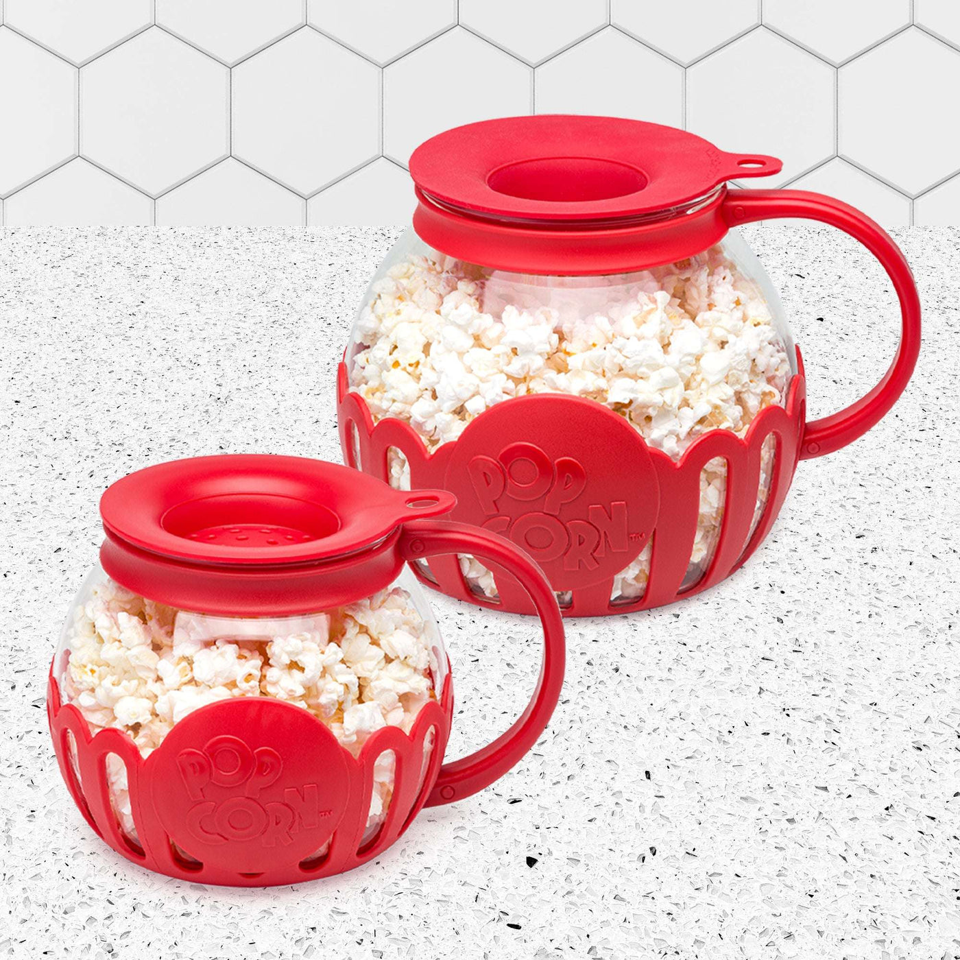 Ecolution Patented Micro-Pop Microwave Popcorn Popper Temperature Safe Glass