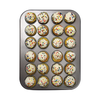 BakeIns Mini Muffin/Cupcake Pan 24 Cup with frosted cupcakes