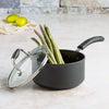 Symphony Forged Saucepan With Glass Lid in lifestyle setting