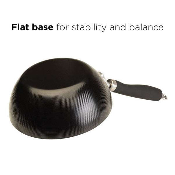 8 Inch Wok base with features on white background